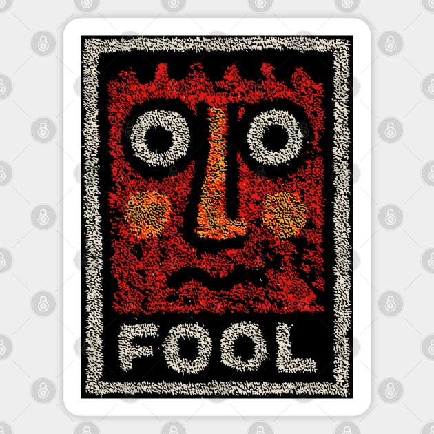 Tarot Fool Card Artwork – Occult Tarot Illustration Magnet by TuncGK